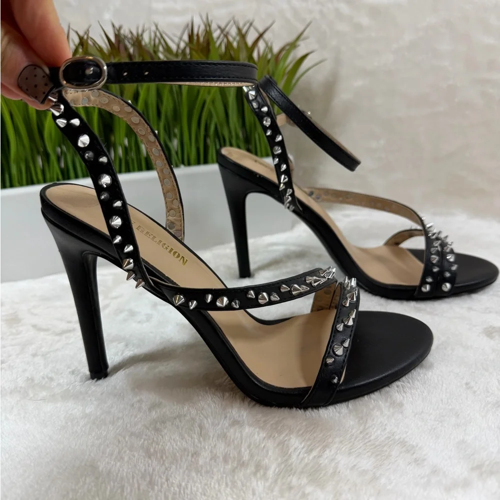 True Religion Black Studded Heels - Picture 2 of 8